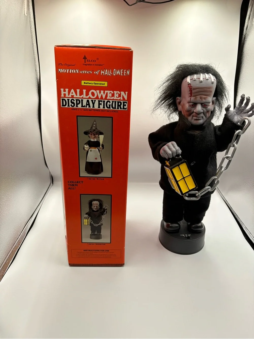 Vtg Telco 1999 Motion-eye Animated 17” Frankenstein Halloween Works!